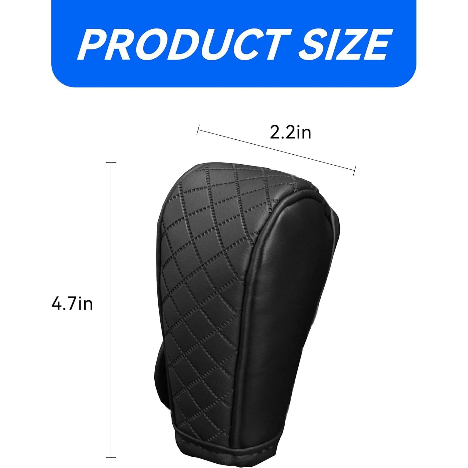 Cubierta de Palanca de Cambios de Coche Lonuxi - Cuero Negro