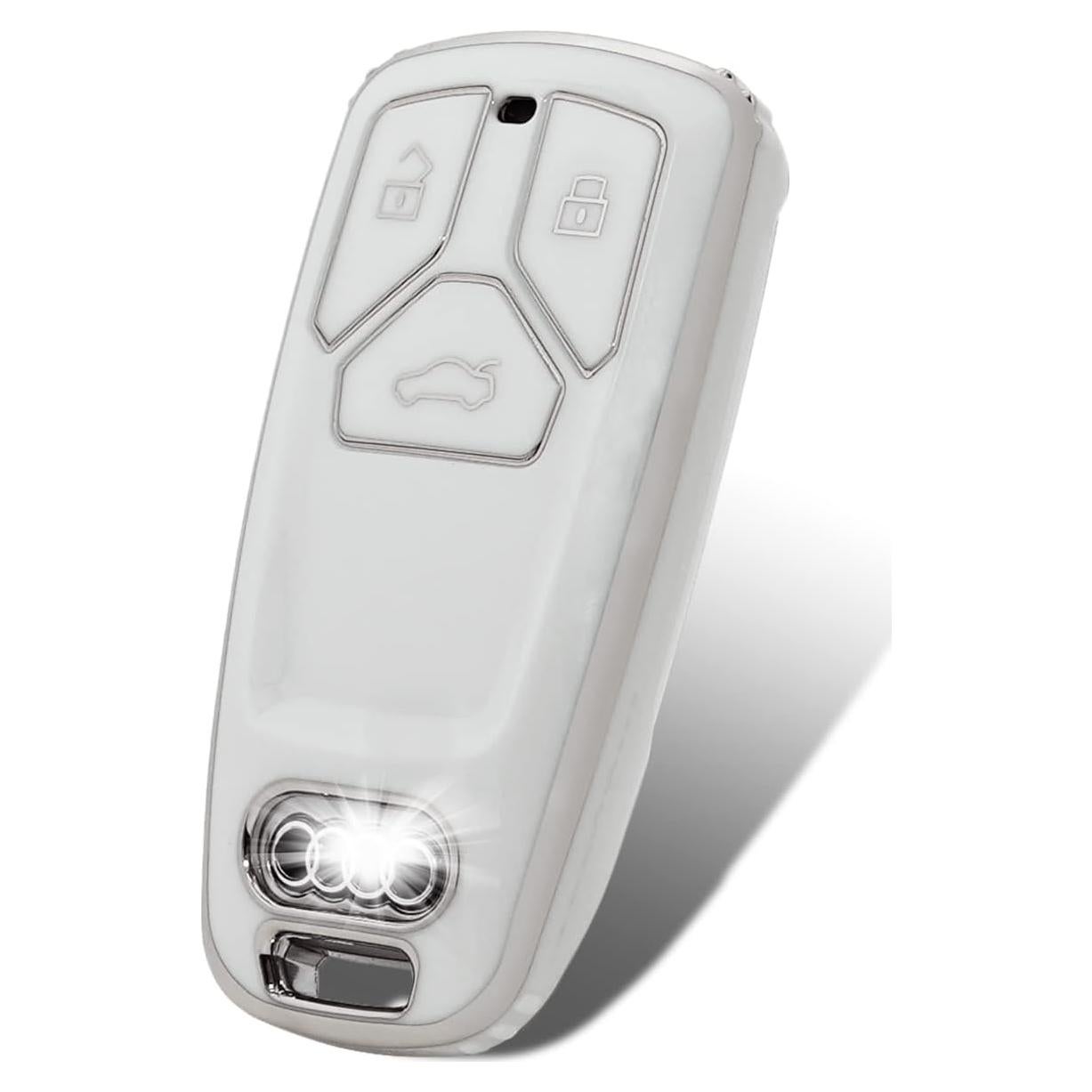 Funda de Llave Audi OFFCURVE TPU Blanco A3 A4 A5 A6 Q5 Q7