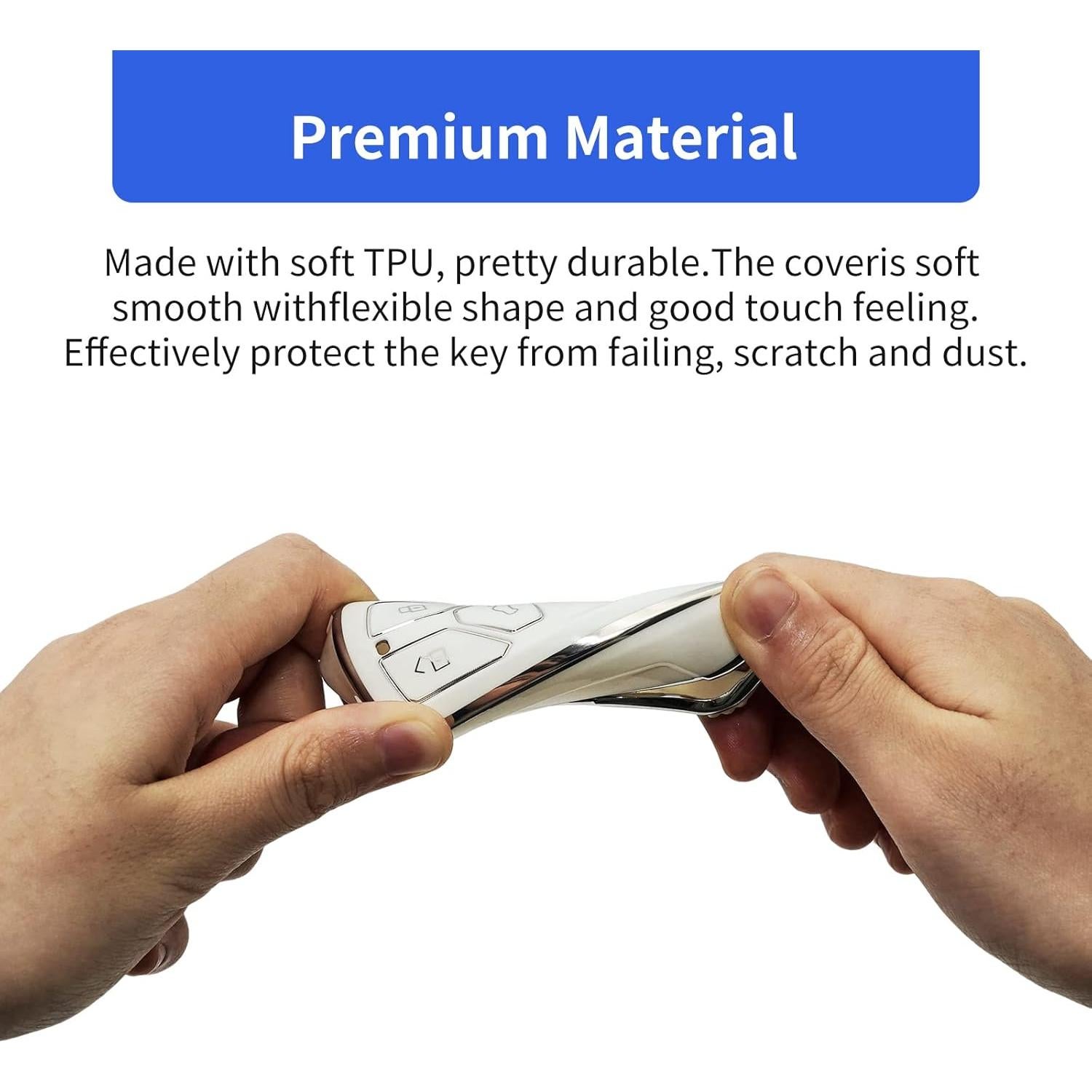 Funda de Llave Audi OFFCURVE TPU Blanco A3 A4 A5 A6 Q5 Q7