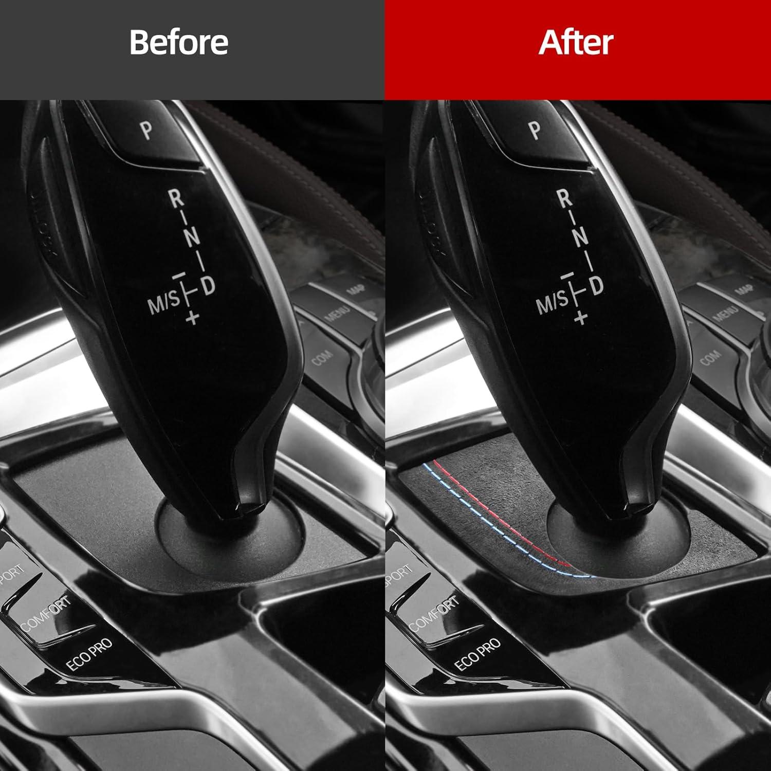 Adorno de Panel de Cambio de Marchas BMW G30 G38 Alcántara 2016-2023