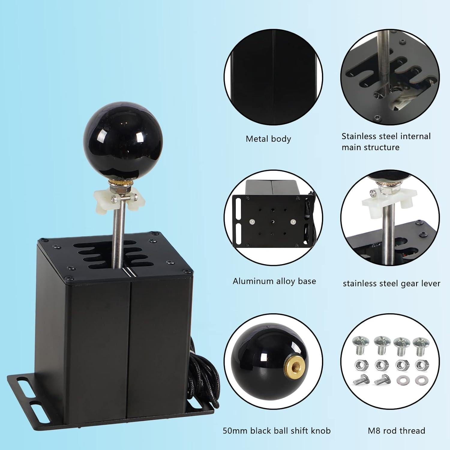 Simulador USB Shifter GSTP 64 Bits Freno de Mano 2.91 kg