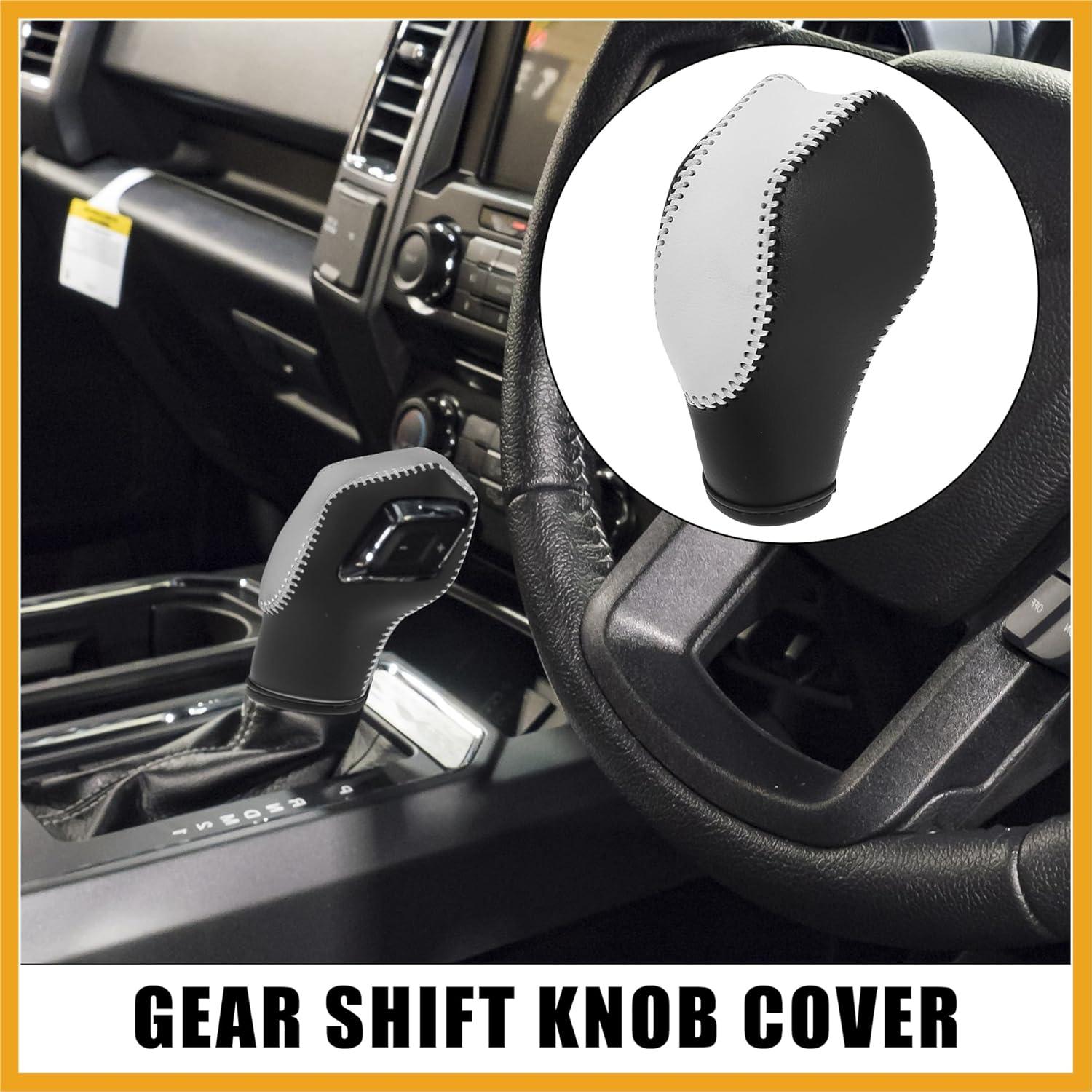 Cubierta de pomo de cambio de cuero sintético Partuto para Ford