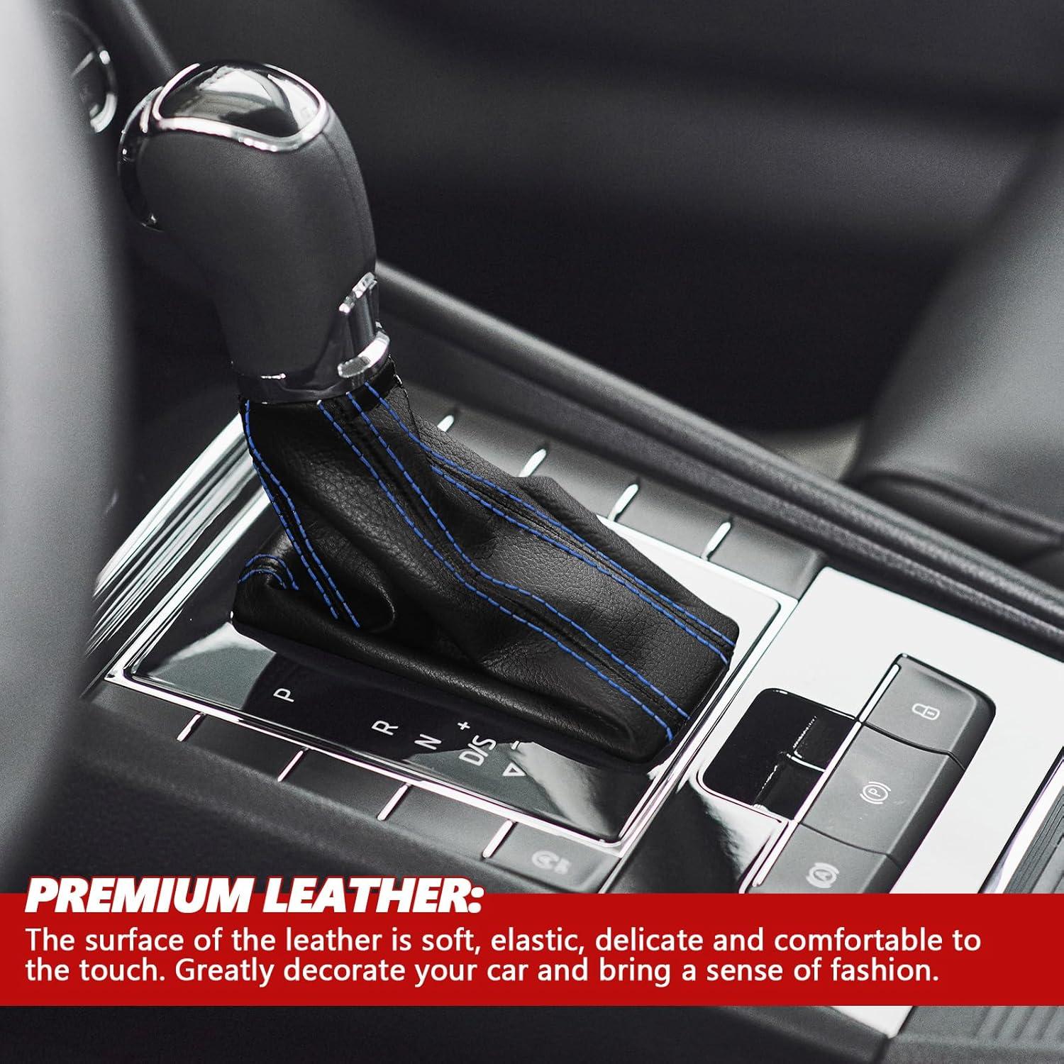 Funda de Palanca de Cambios Wuyaoyao de Cuero PU - Azul