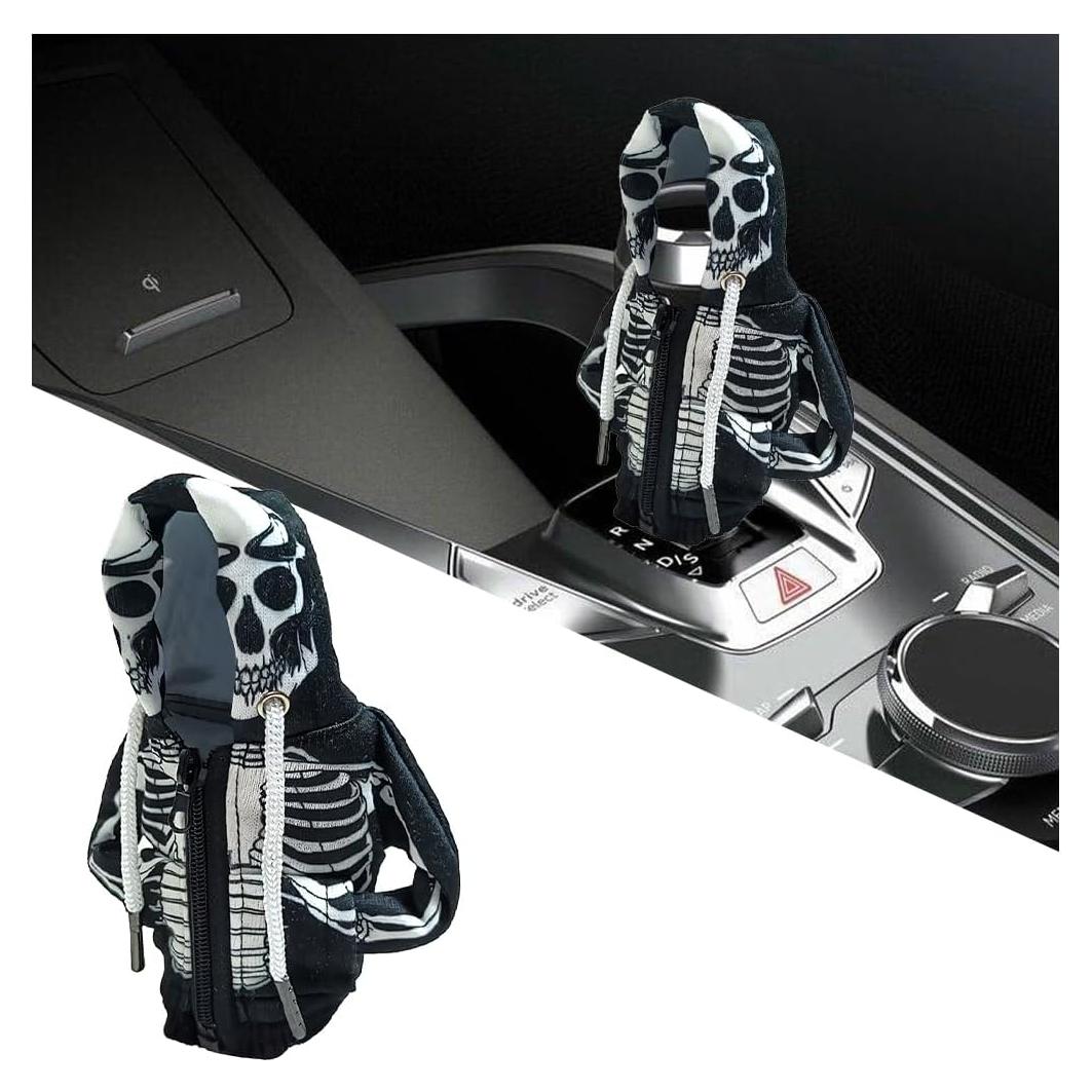 Cubierta de Perilla de Cambio de Coche KHGUZ Calavera Halloween