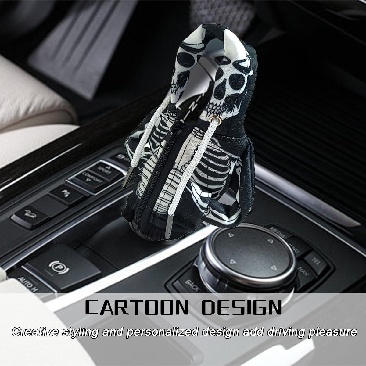 Cubierta de Perilla de Cambio de Coche KHGUZ Calavera Halloween