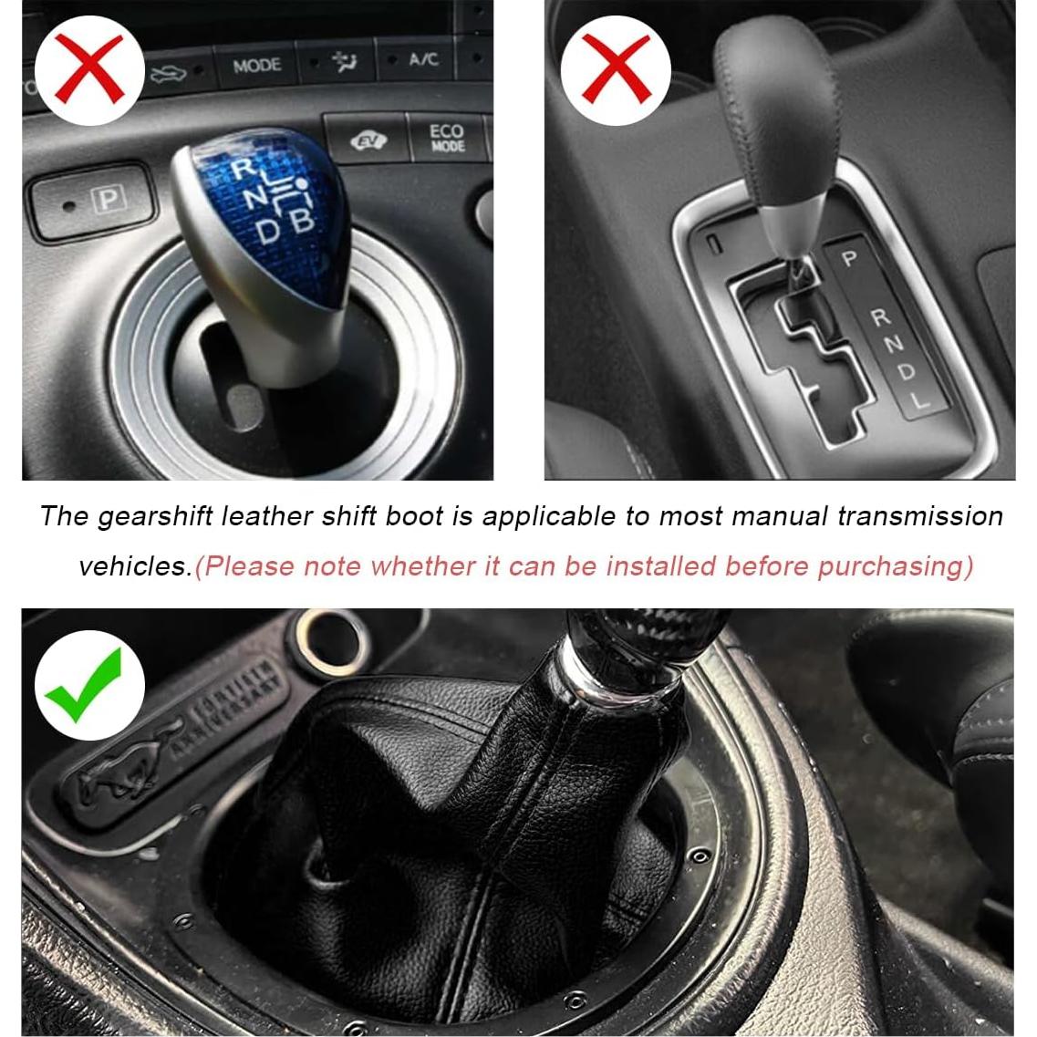 Cubierta de Polvo BWBWND para Perilla de Cambio Manual/Automática - Negro