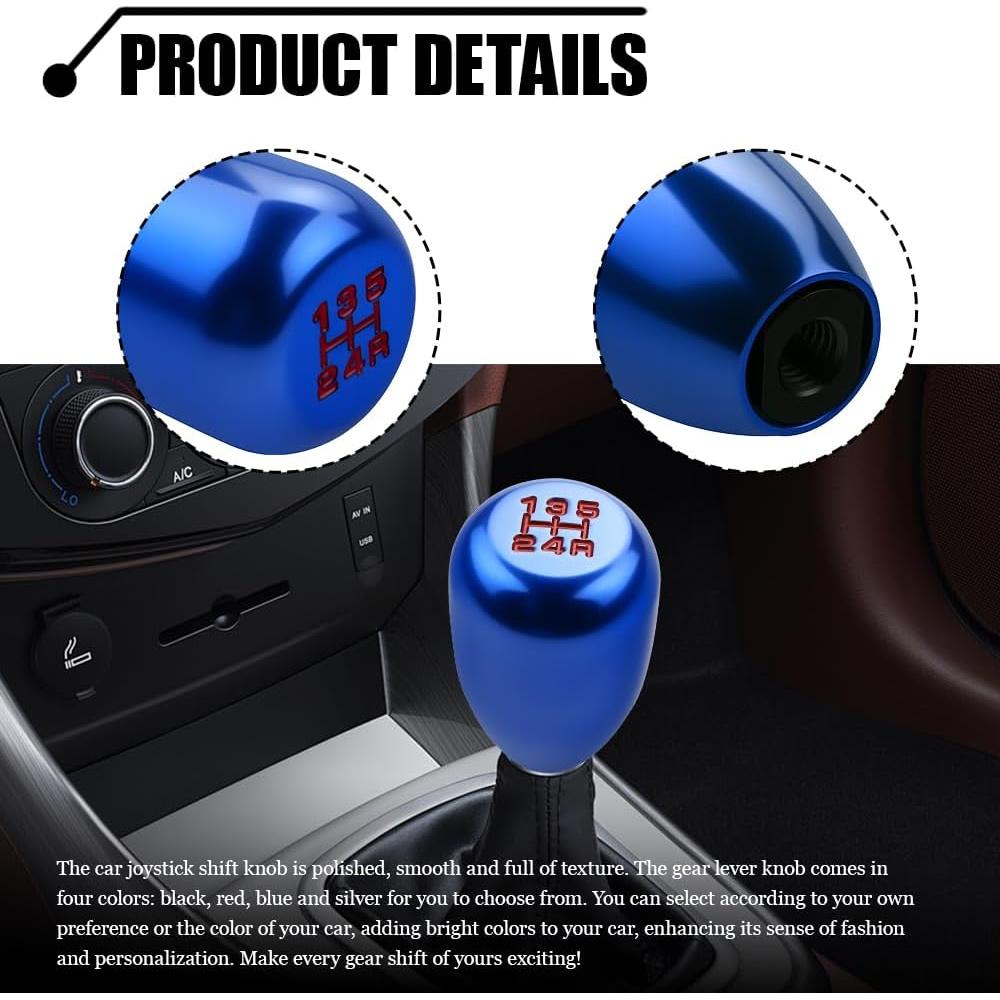 Perilla de Cambio de Marchas Manual Rebvugr Azul 5 Velocidades