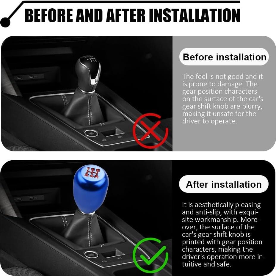 Perilla de Cambio de Marchas Manual Rebvugr Azul 5 Velocidades