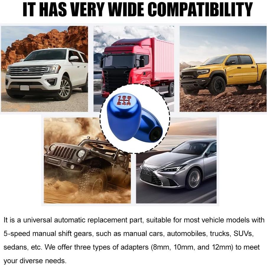 Perilla de Cambio de Marchas Manual Rebvugr Azul 5 Velocidades