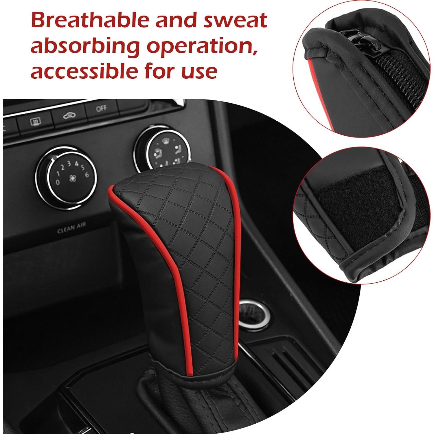 Cubierta de Cambio de Marchas MLY de Cuero Antideslizante Negro