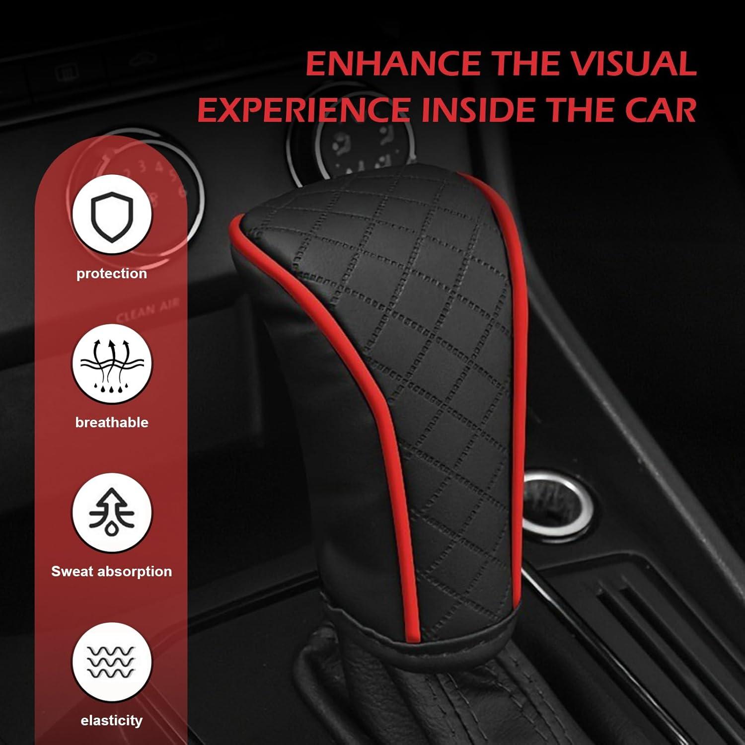 Cubierta de Cambio de Marchas MLY de Cuero Antideslizante Negro