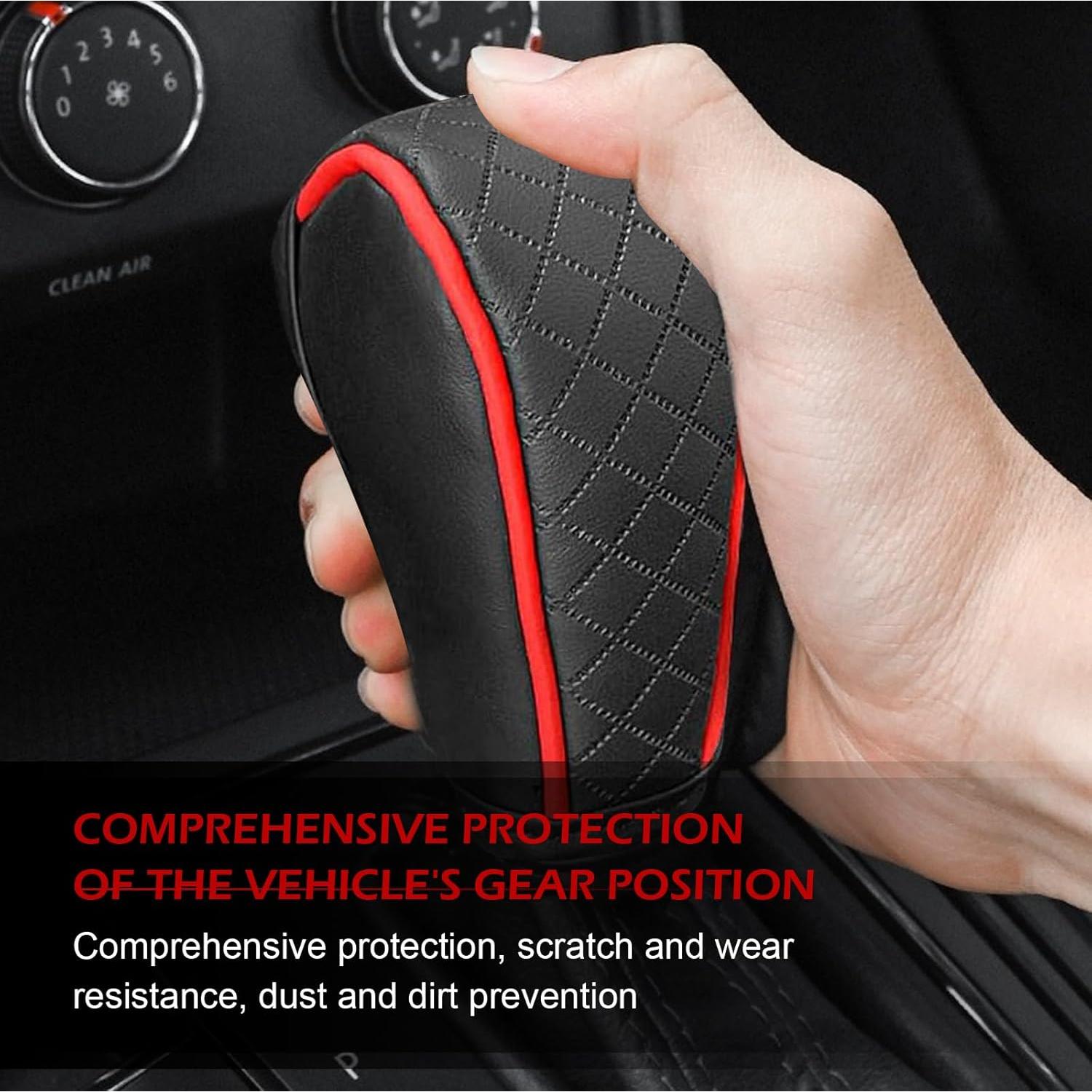 Cubierta de Cambio de Marchas MLY de Cuero Antideslizante Negro