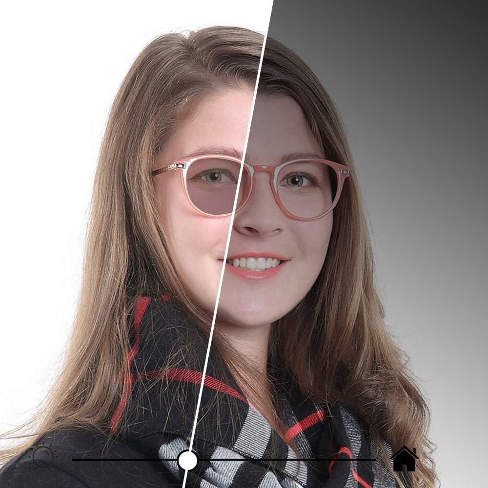 Gafas YEIN fotocromáticas rosas anti-fatiga ocular