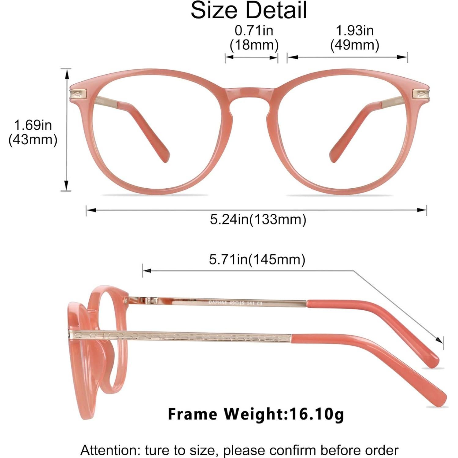 Gafas YEIN fotocromáticas rosas anti-fatiga ocular