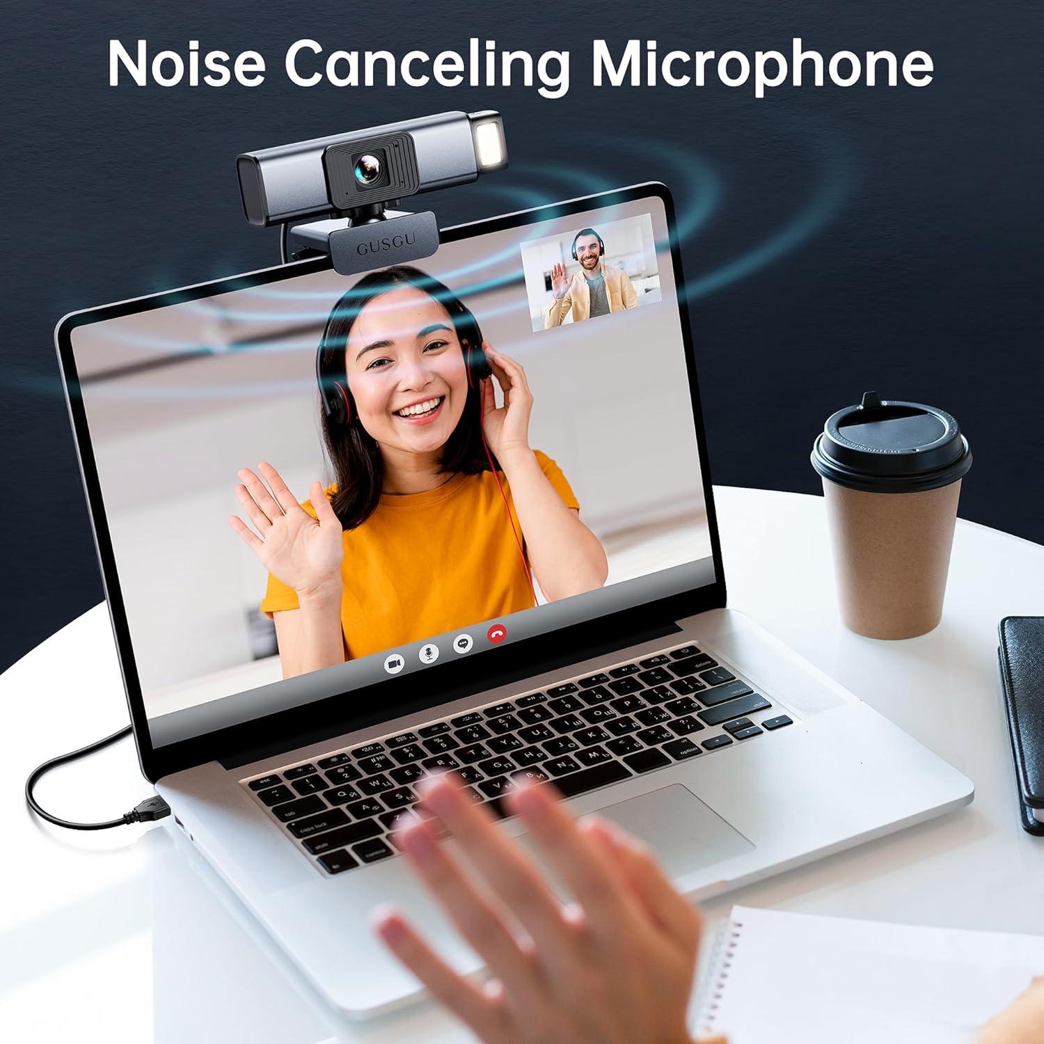 Cámara Web GUSGU G940 2K Quad HD con Micrófono y Privacidad