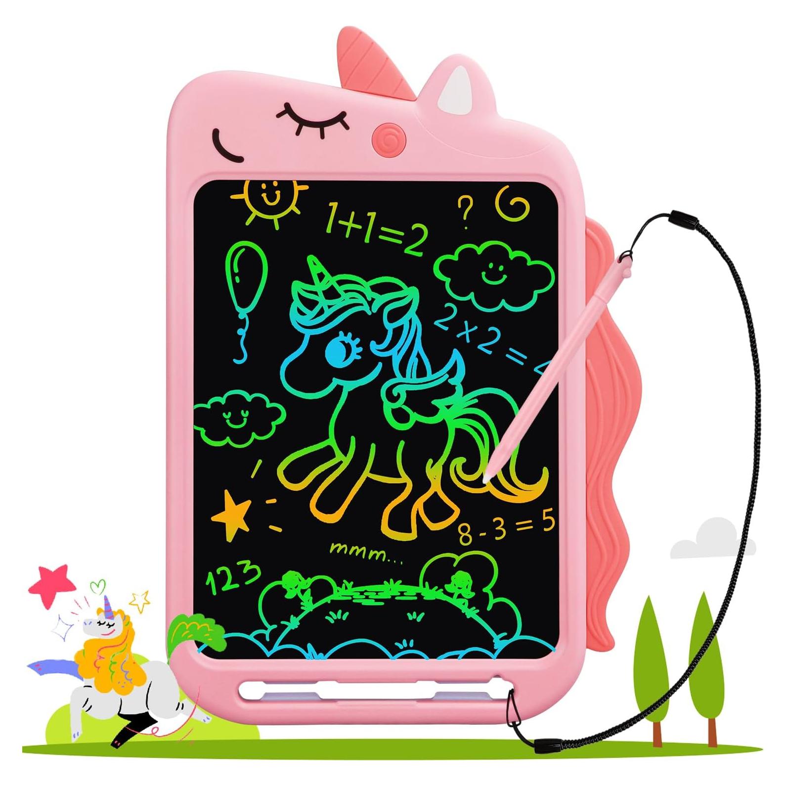 Tableta de Escritura LCD Fullware 10 Pulgadas Unicornio Rosa