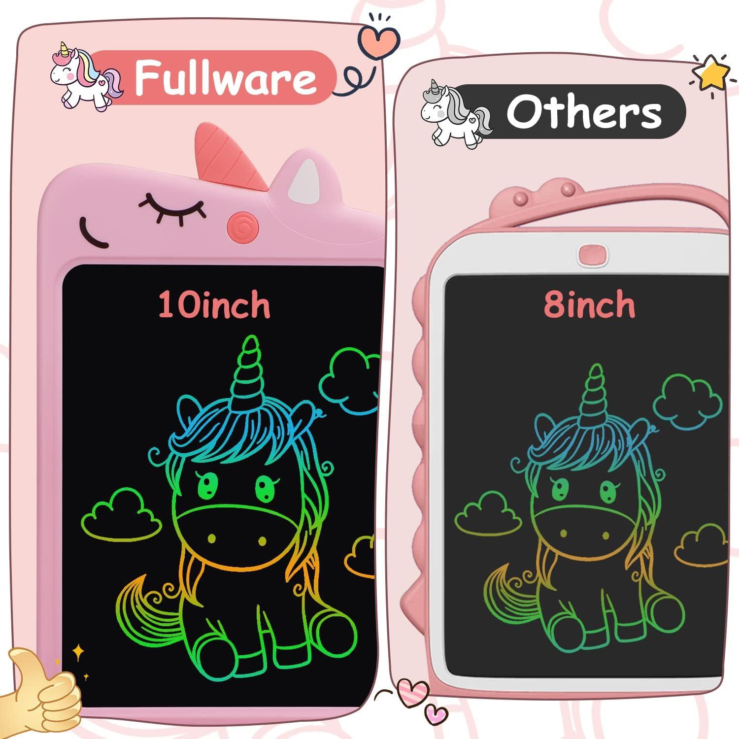 Tableta de Escritura LCD Fullware 10 Pulgadas Unicornio Rosa