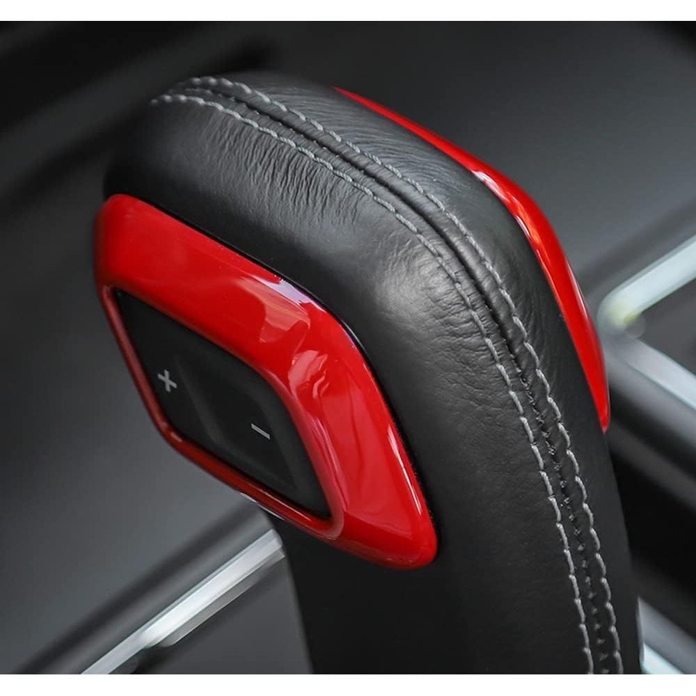 iJDMTOY Palanca de Cambio Decorativa Rojo Aluminio para Ford F-150/Raptor 2015-2020