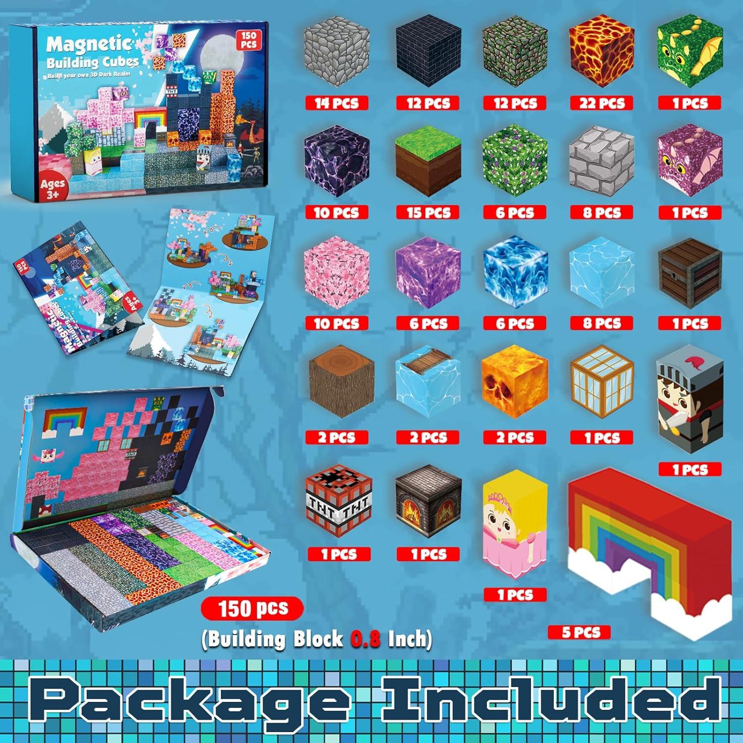 Bloques Magnéticos GraceDuck 150 PCS Castillo Bosque Oscuro