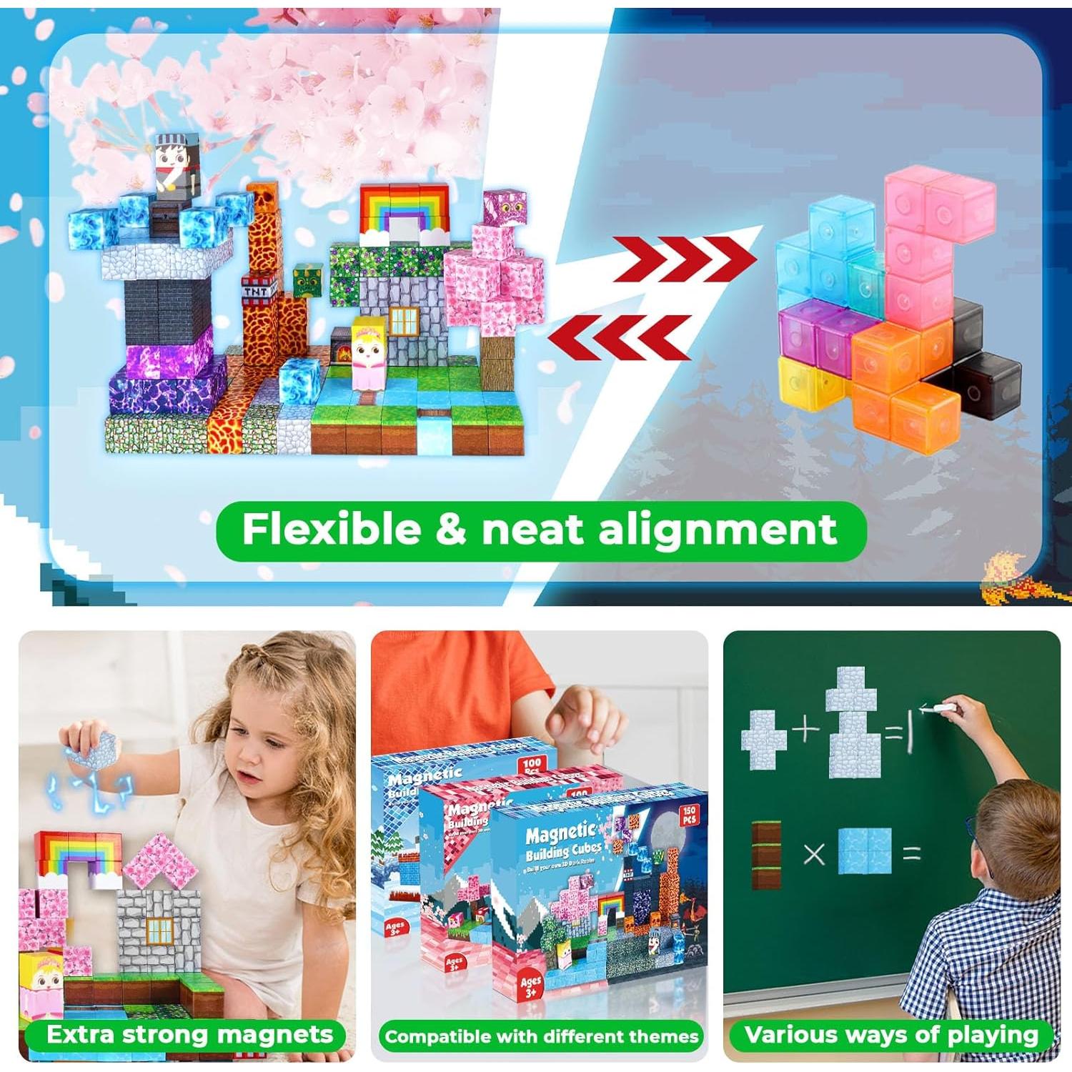 Bloques Magnéticos GraceDuck 150 PCS Castillo Bosque Oscuro