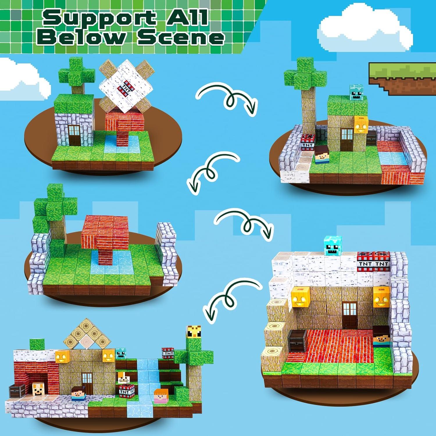 Bloques Magnéticos GraceDuck 150 PCS Casas de Molinos