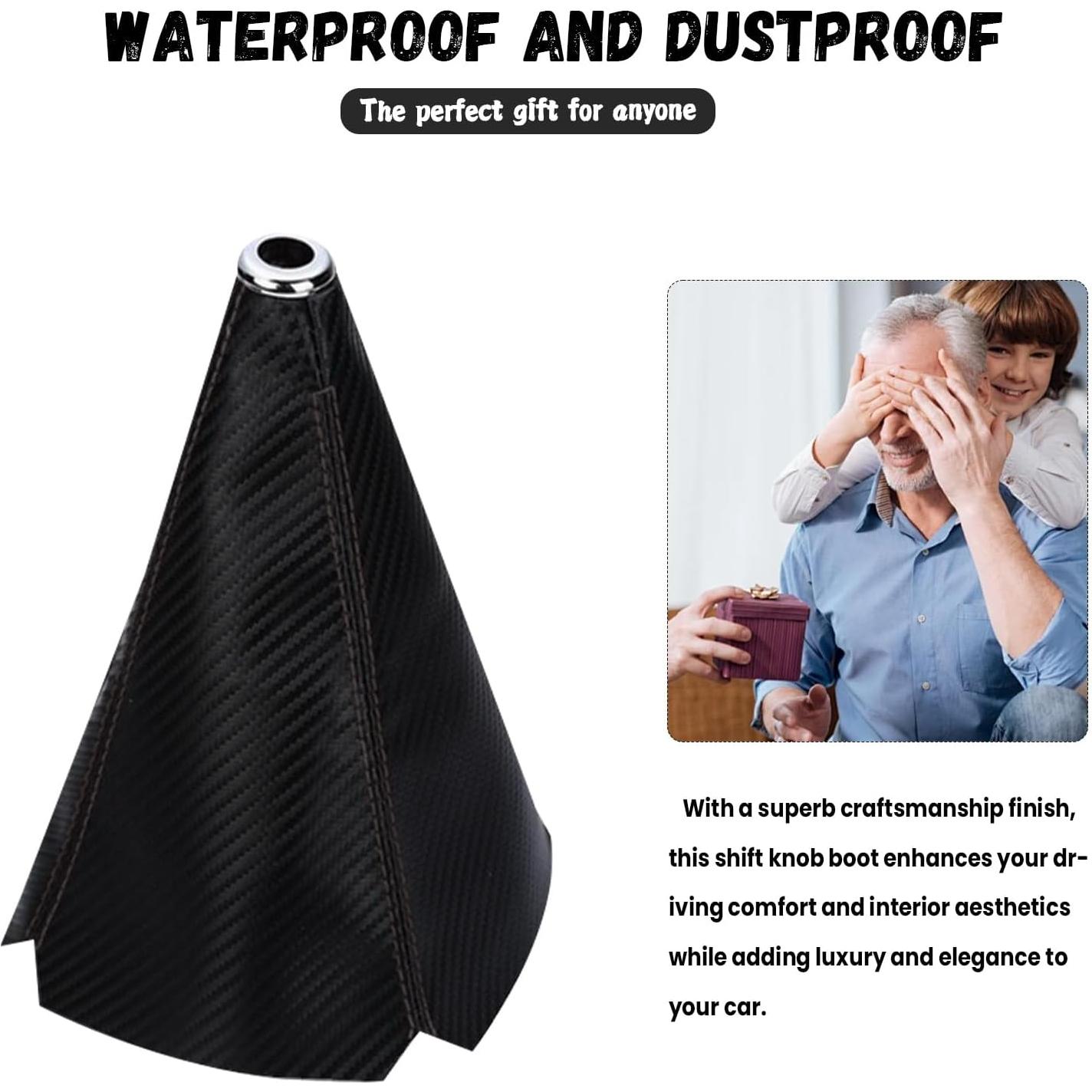 Cubierta de Cambio de Marchas Hbxdeco de Cuero PU Negra