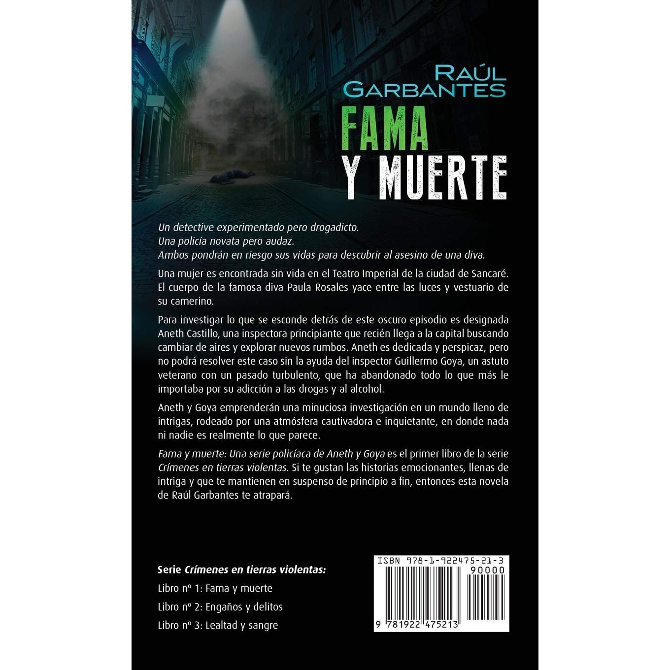 Fama y muerte: Una serie policíaca de Aneth y Goya (Crímenes en tierras violentas) (Spanish Edition)