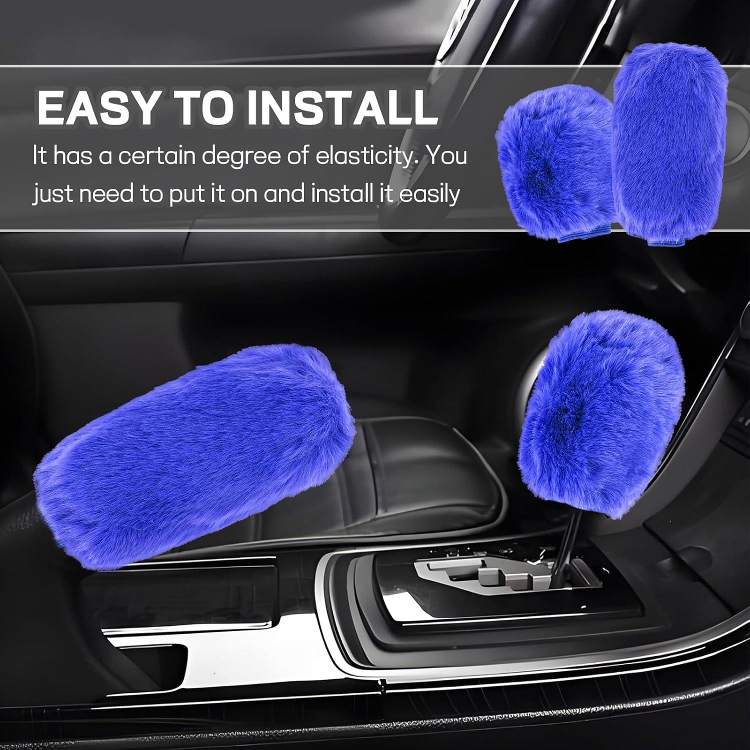 Funda de Palanca de Cambios y Freno de Mano Hovom Azul Real