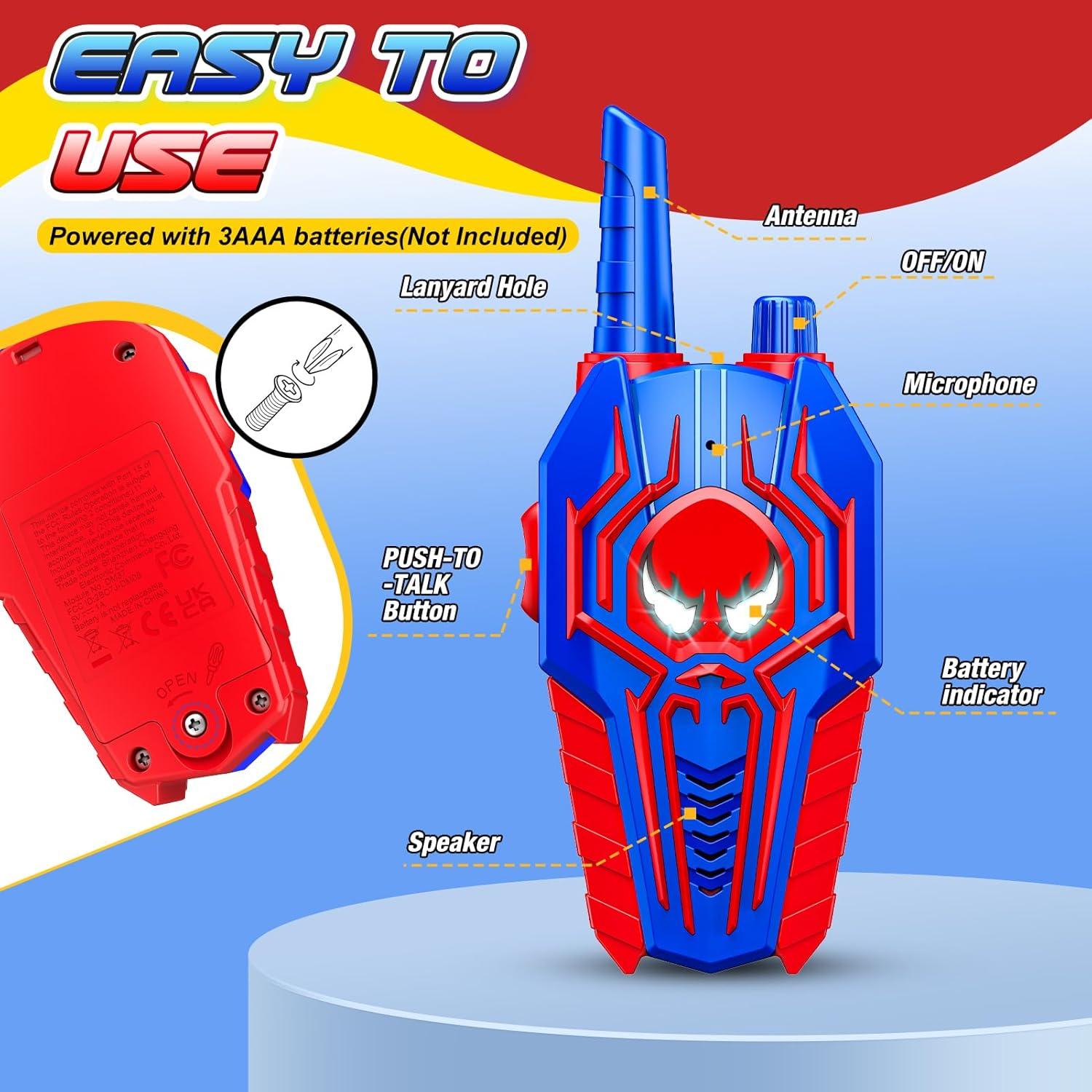 Walkie Talkies Evassal Paquete de 3 para Niños 3-8 Años