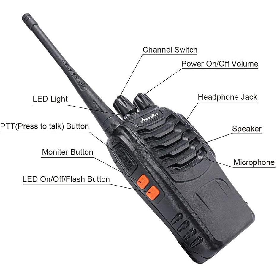 Walkie Talkies Recargables Qicheng ASK-888S 4 Unidades UHF