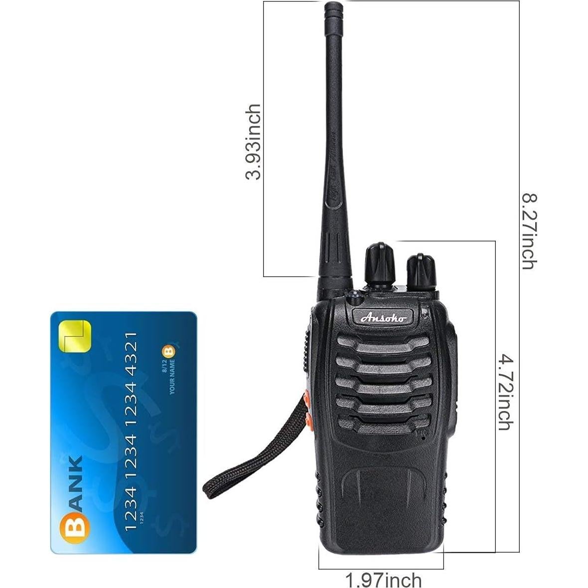 Walkie Talkies Recargables Qicheng ASK-888S 4 Unidades UHF