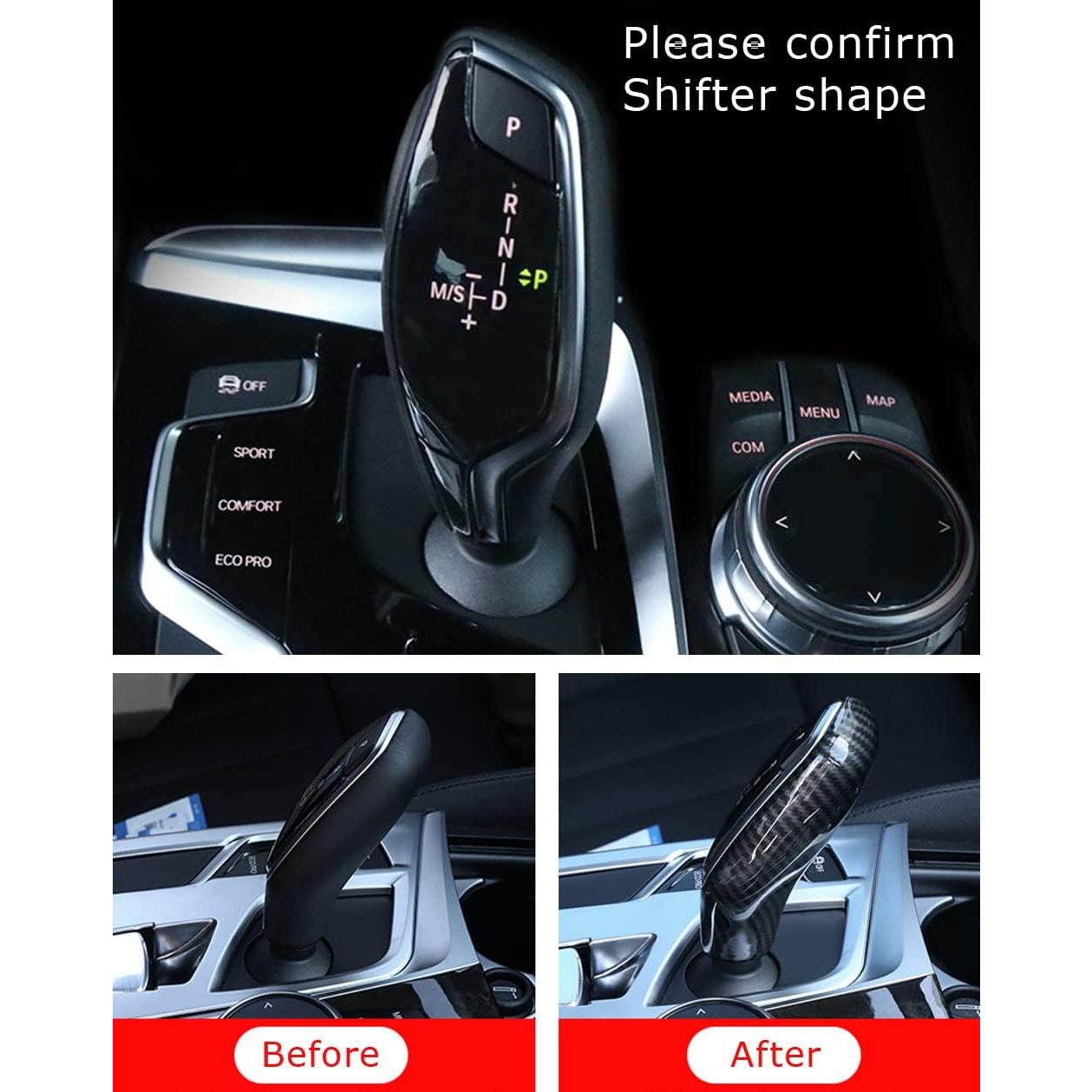 Cubierta de Palanca de Cambios iJDMTOY Fibra Carbono BMW 2018+