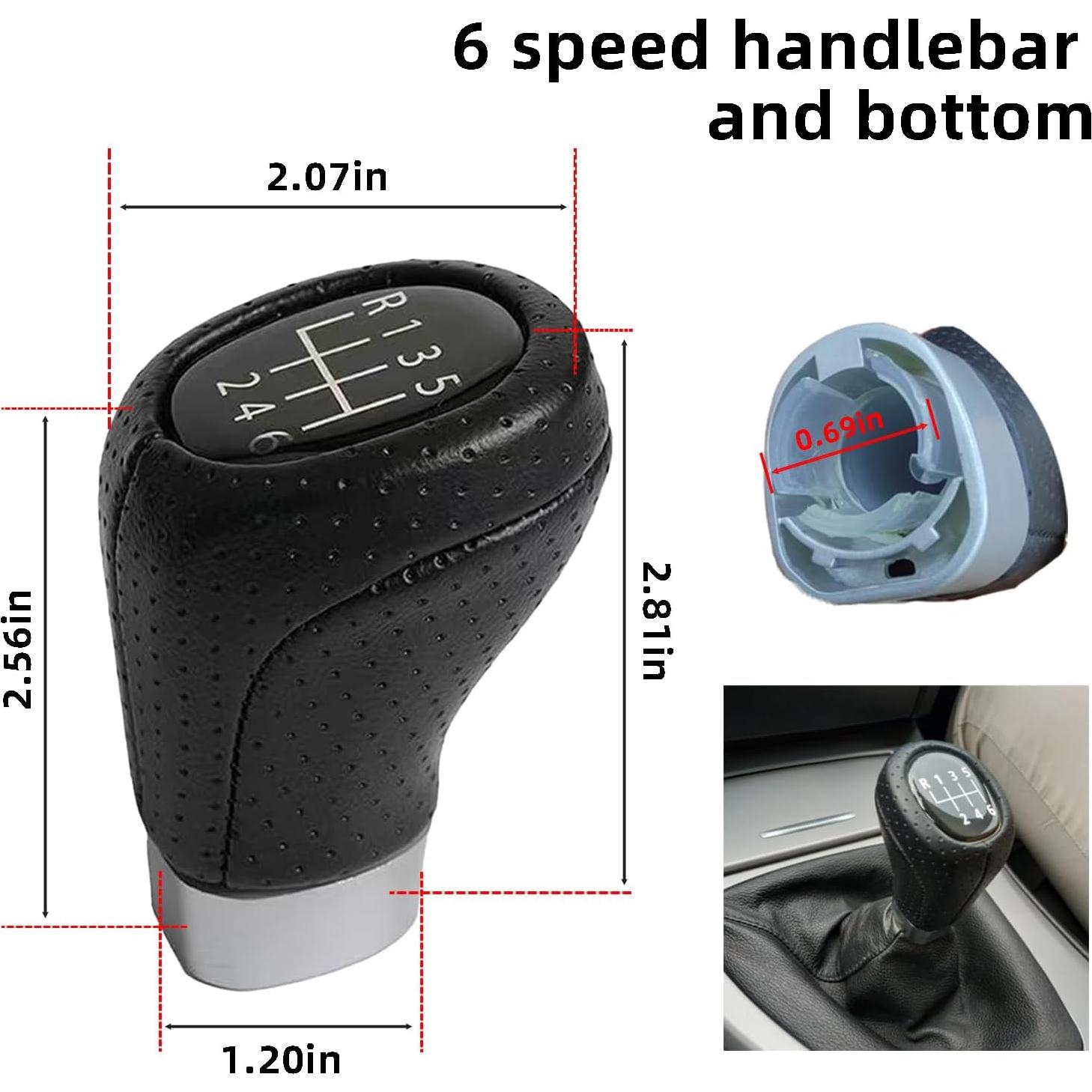 Pomo de Cambio VBT Cuero Perforado 5 Velocidades BMW