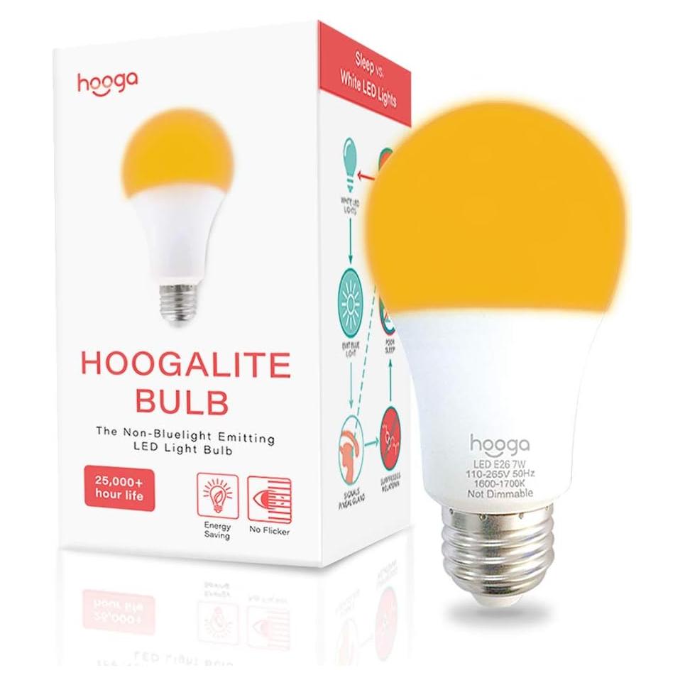 Bombilla LED Hooga Sleep Ámbar E26 A19 7W 1600K 1 unidad