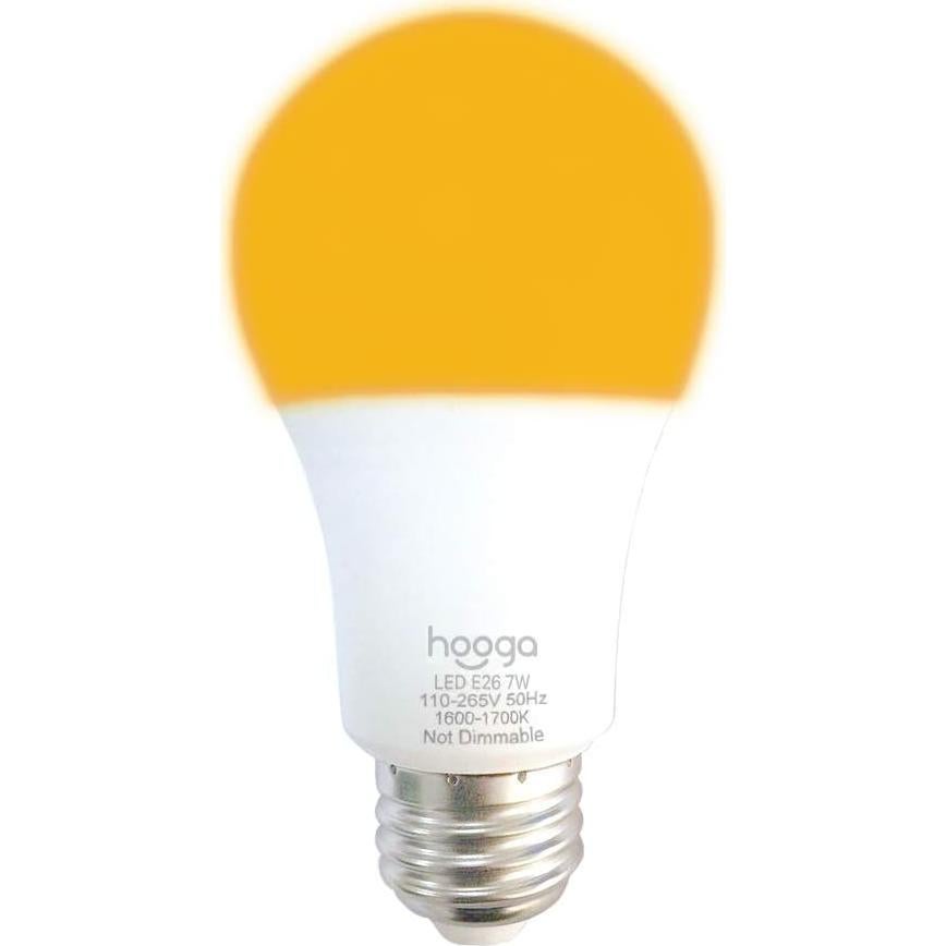 Bombilla LED Hooga 7W Ámbar 1600K Paquete de 4