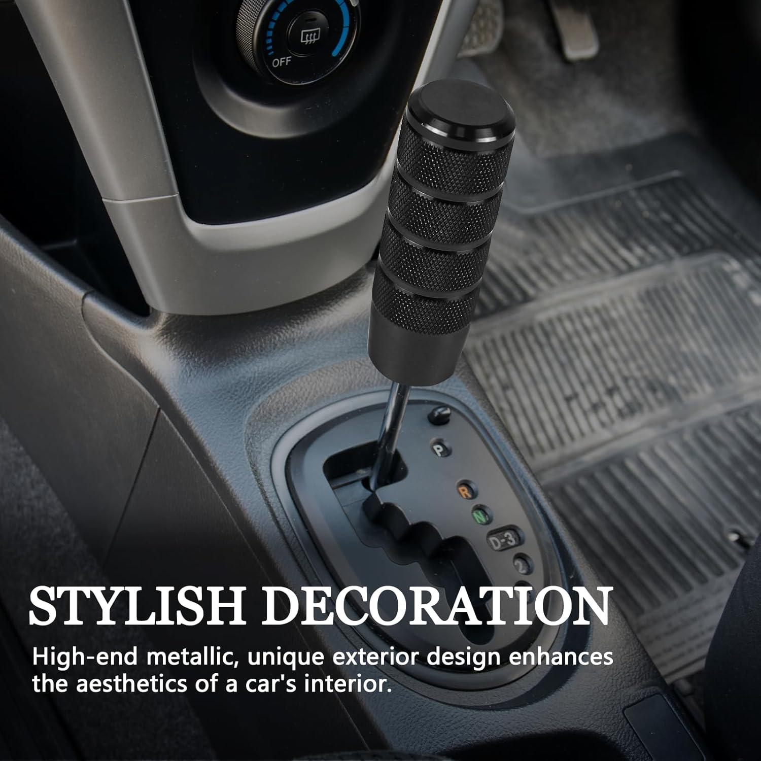 Perilla de Cambio de Auto Ongfuwu Aluminio Negro Universal