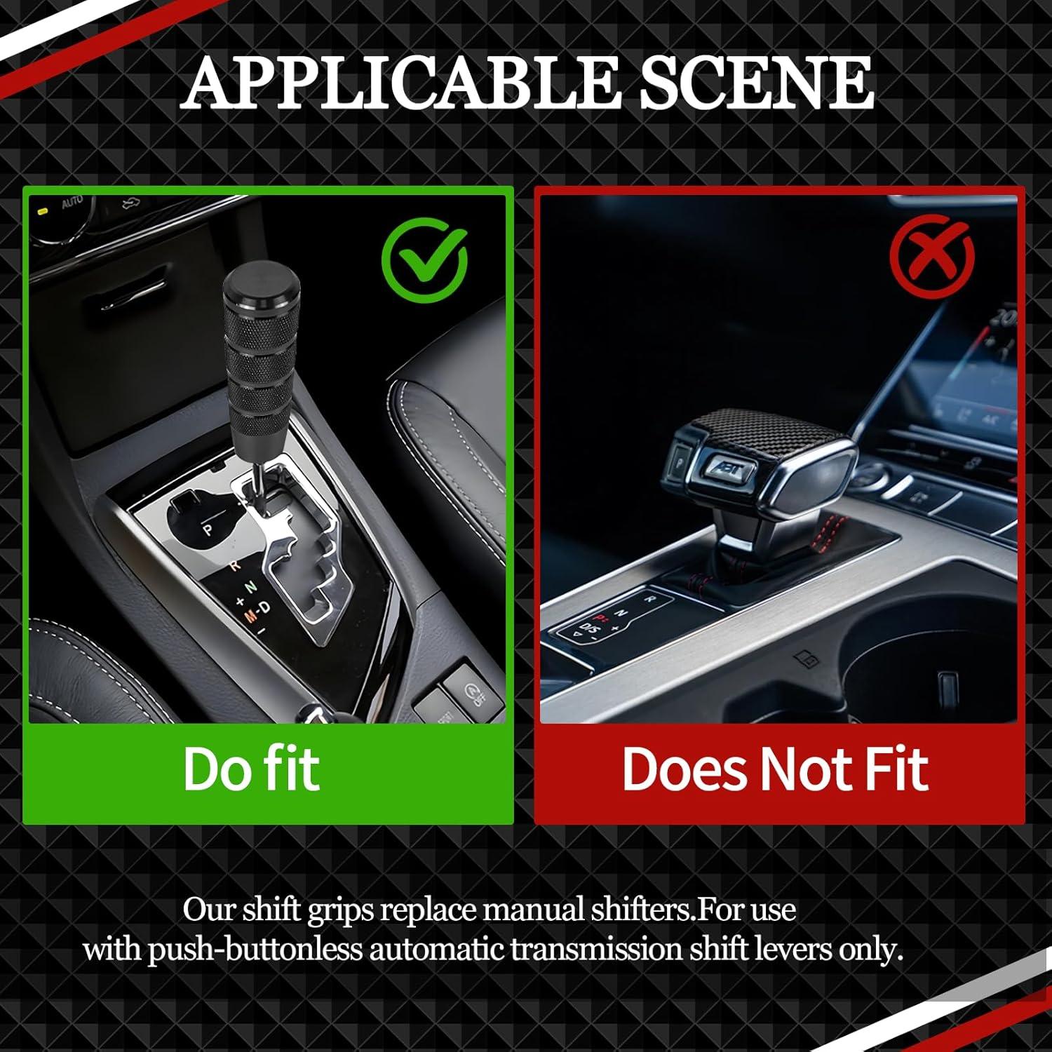 Perilla de Cambio de Auto Ongfuwu Aluminio Negro Universal