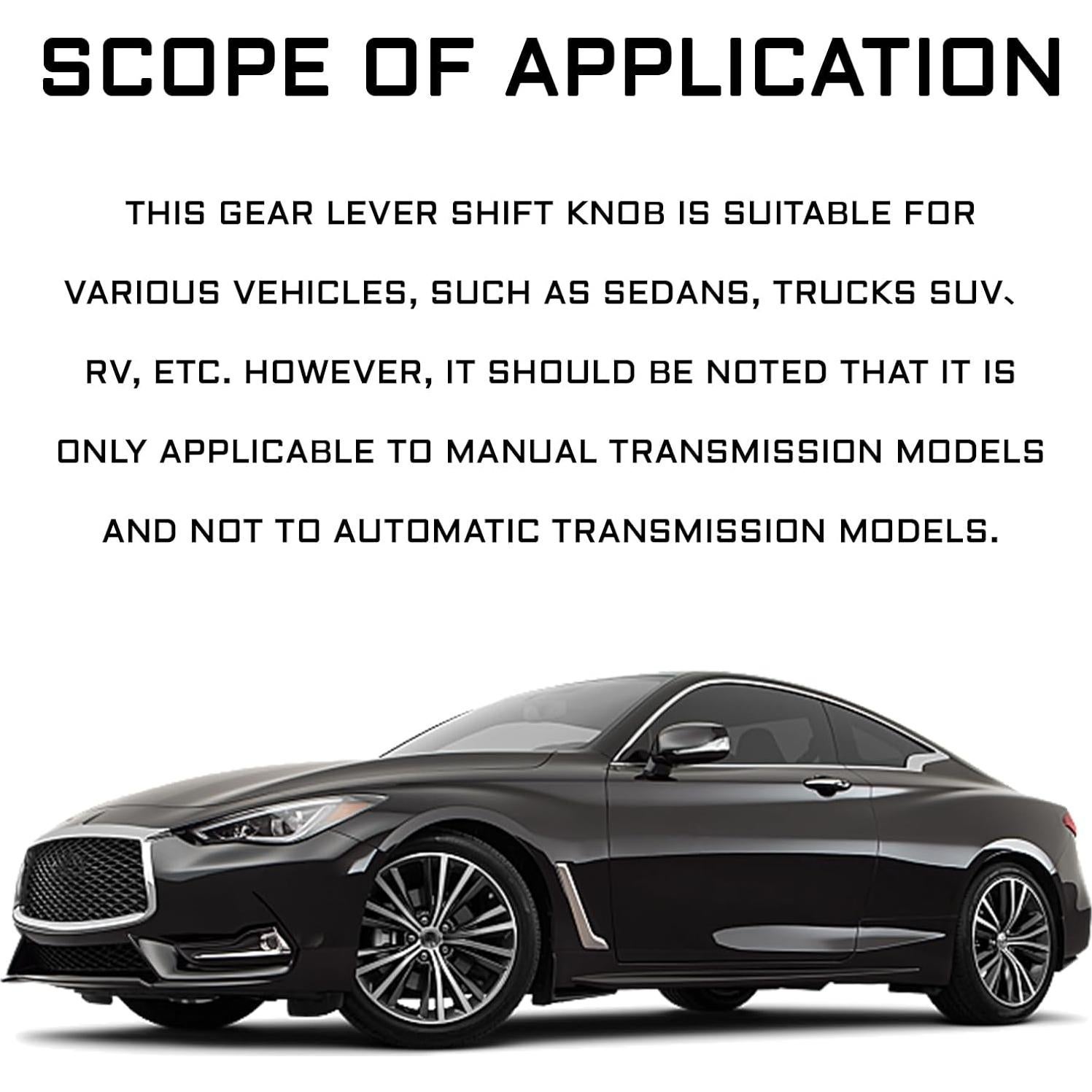 Perilla de Cambio Manual 5 Velocidades QKYS - Adaptadores Incluidos