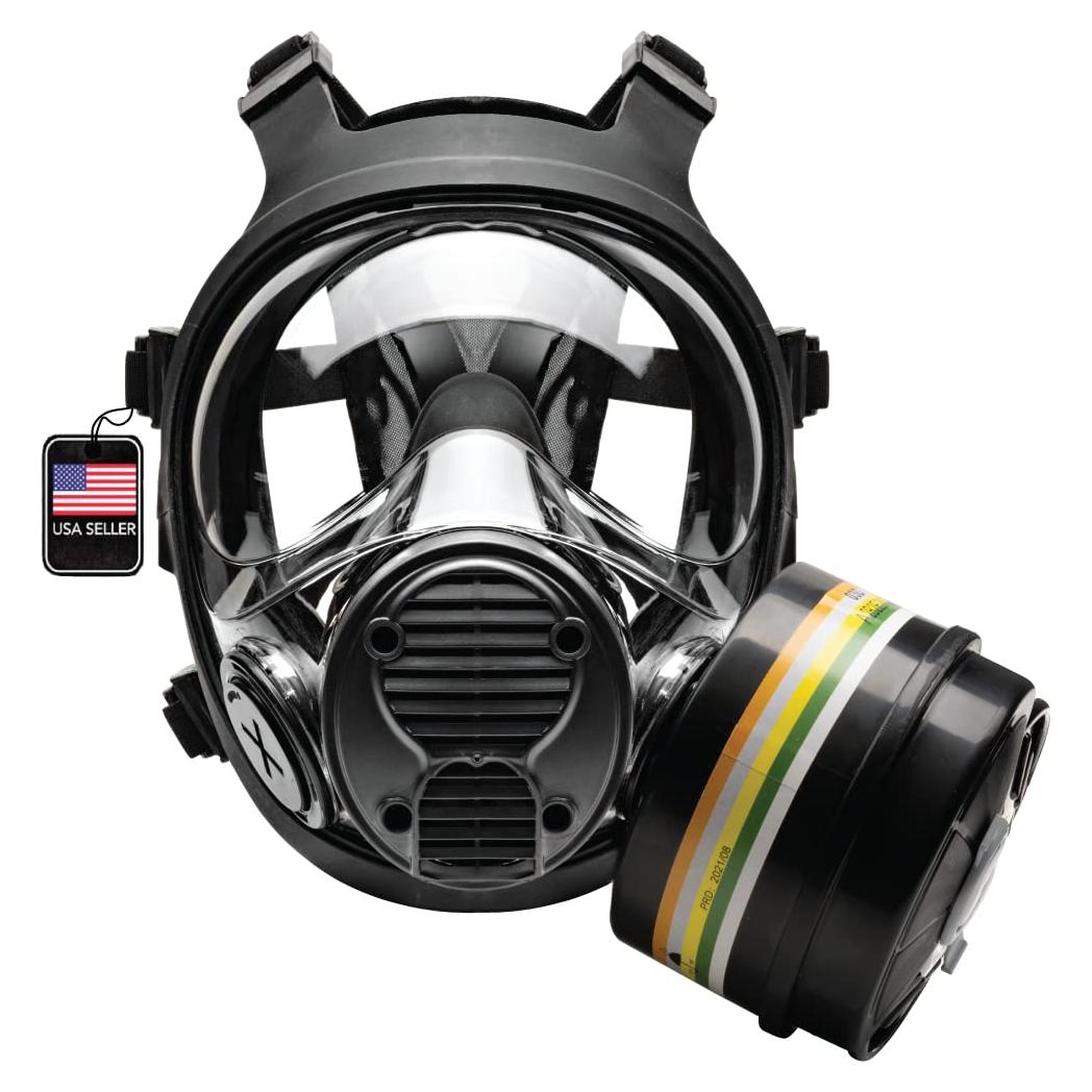 Respirador Táctico Parcil NB-100 Cara Completa Negro