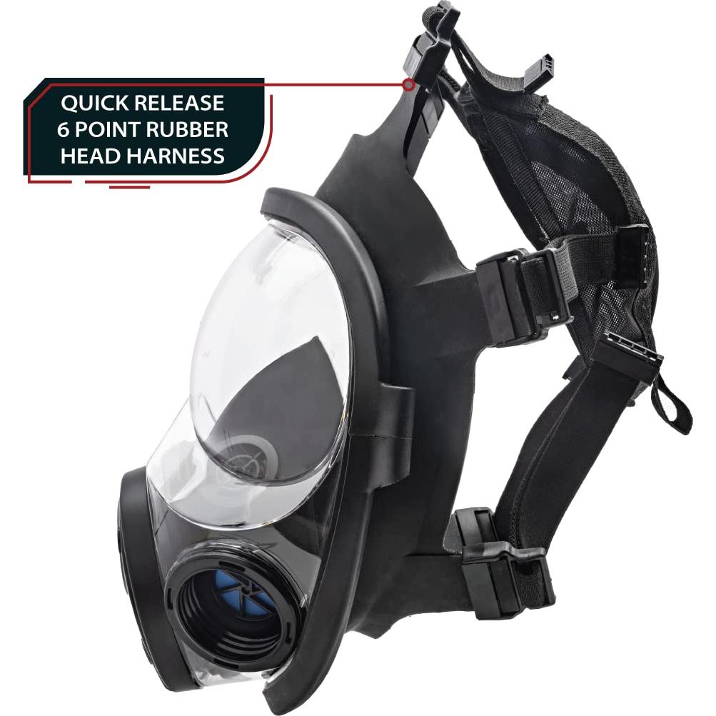 Respirador Táctico Parcil NB-100 Cara Completa Negro