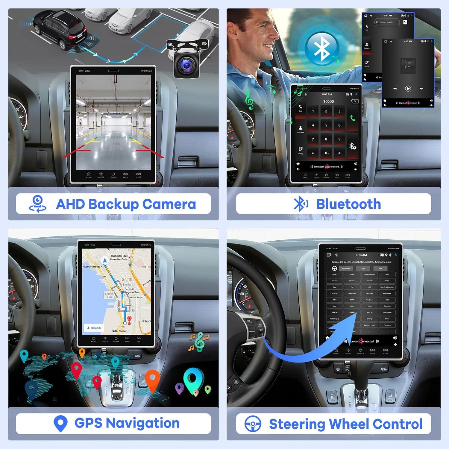 Estéreo de coche Android 9.7" EKAT 2GB 64GB GPS Bluetooth