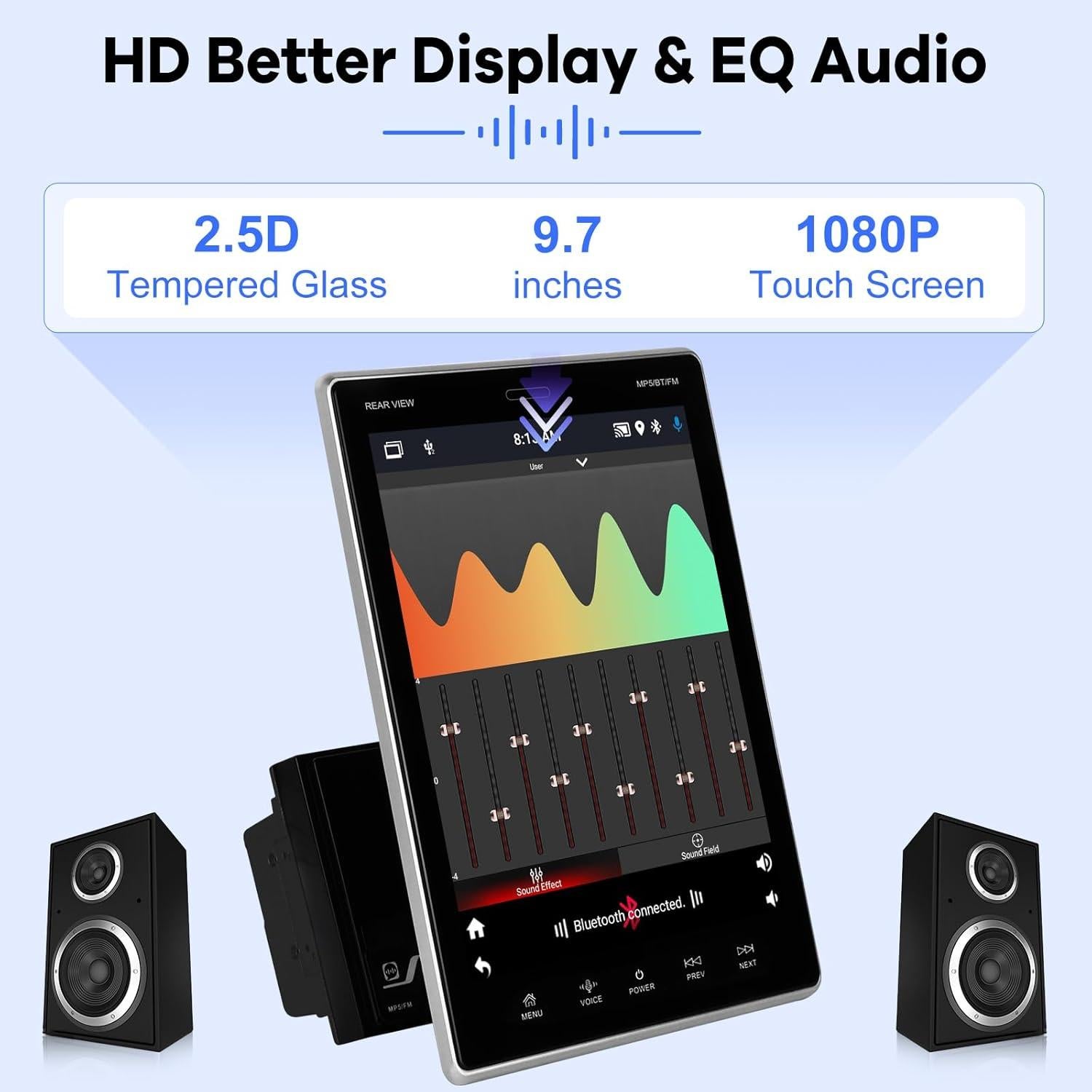 Estéreo de coche Android 9.7" EKAT 2GB 64GB GPS Bluetooth