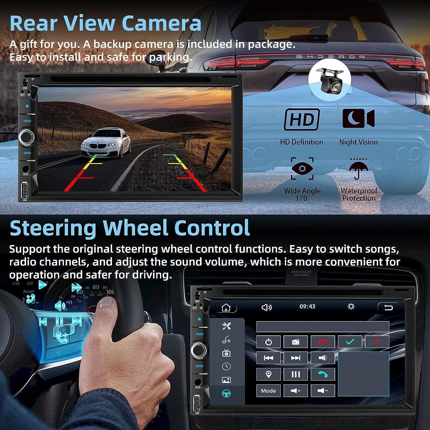 Estéreo Doble Din Adapter-Universe 7" con CarPlay y DVD