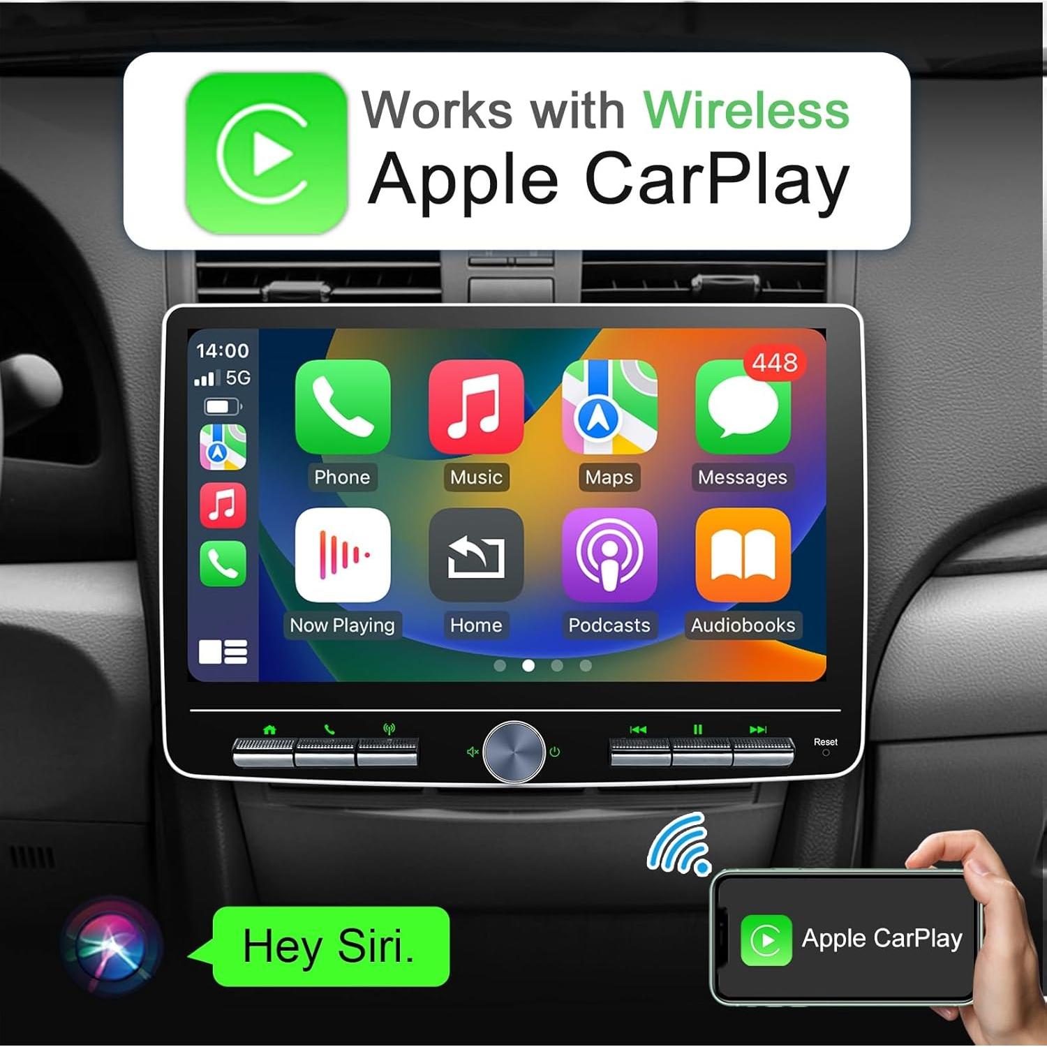 Estéreo Doble Din IYING 10.1" Android 12 CarPlay y Bluetooth