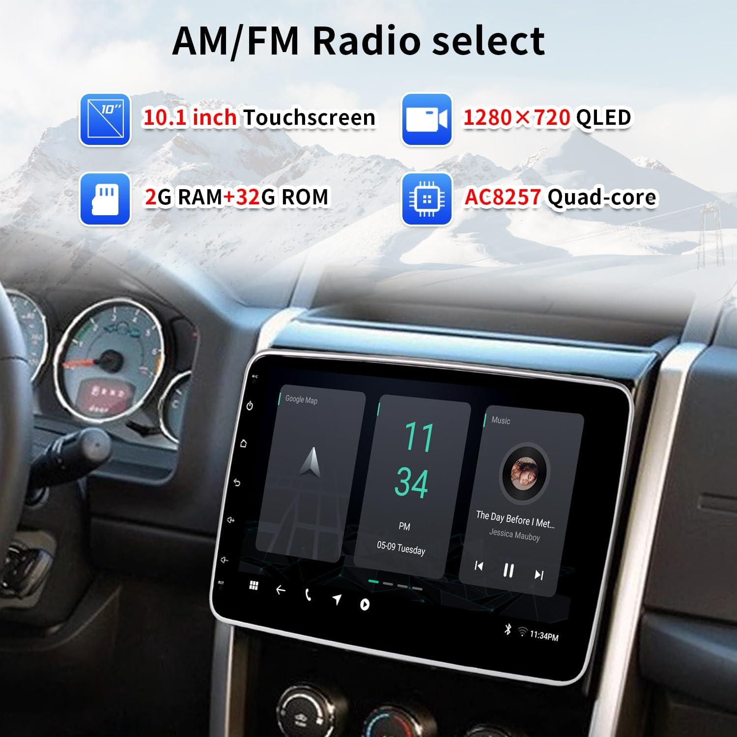 Estéreo de Coche PhiloSin Android 11 10.1" 1 DIN GPS Bluetooth