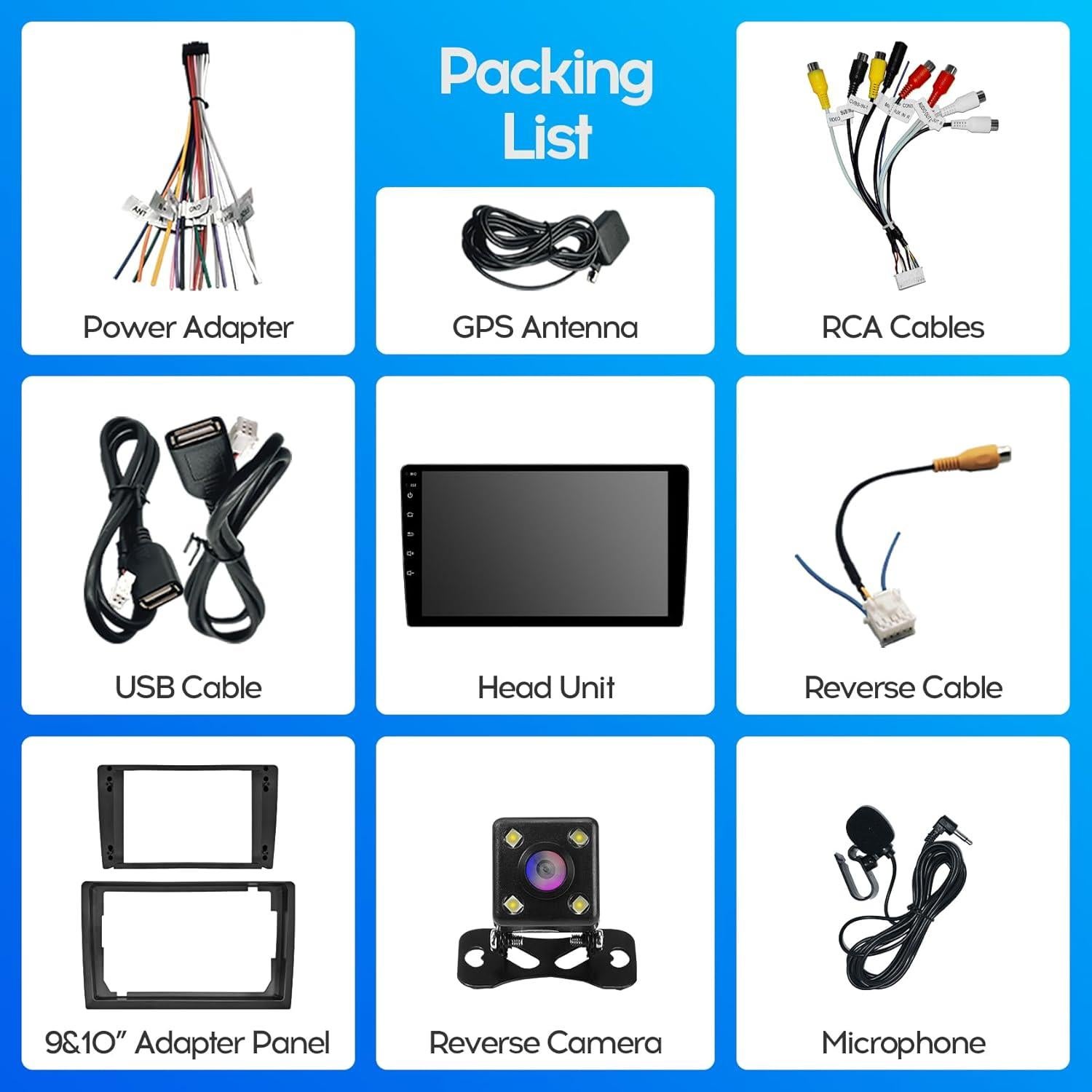 Estéreo de Coche 10" WENMENGDE Doble Din 2+32GB GPS Bluetooth