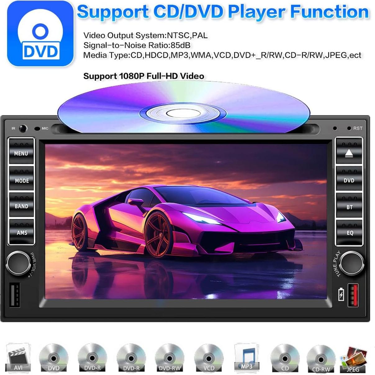 Reproductor Multimedia 2 Din PolarLander K-CS02 Bluetooth 6.5"