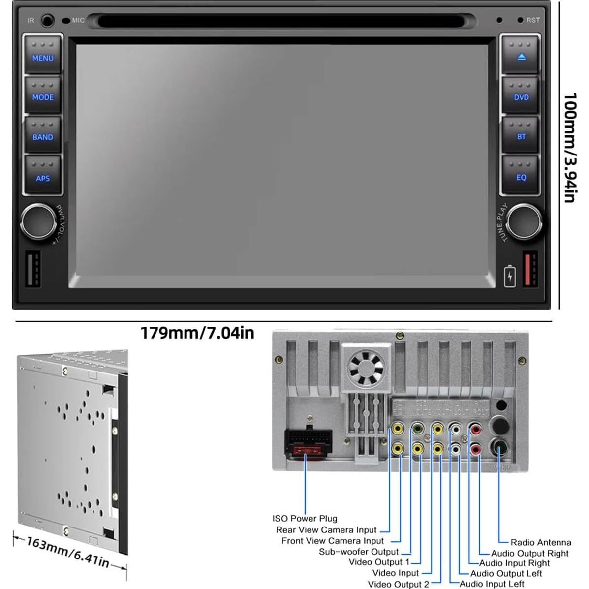 Reproductor Multimedia 2 Din PolarLander K-CS02 Bluetooth 6.5"