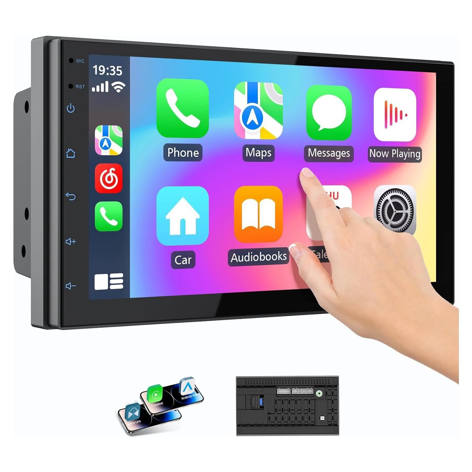 Pantalla Doble Din Inalámbrica CarPlay Haudio 7" HD 2+32G