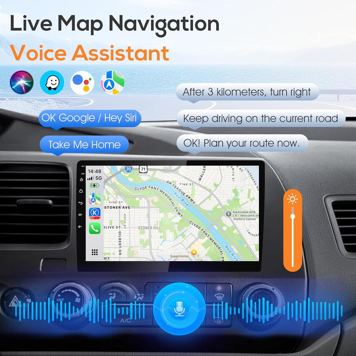 Estéreo de Coche Doble Din Haudio 10.1" Bluetooth GPS 2+64GB